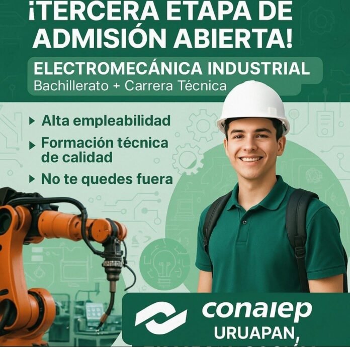 Carrera de Electromecánica Industrial en el Conalep, aún con espacios disponibles