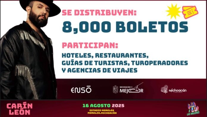¡Corre por tus boletos! Hoteles y restaurantes tienen entradas para Carín León Sectur (2)